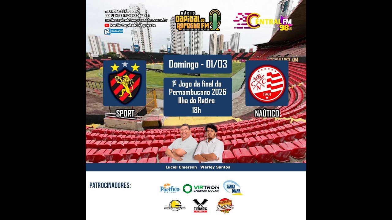 Final do Pernambucano 2026: Sport x Náutico Ao Vivo🔴