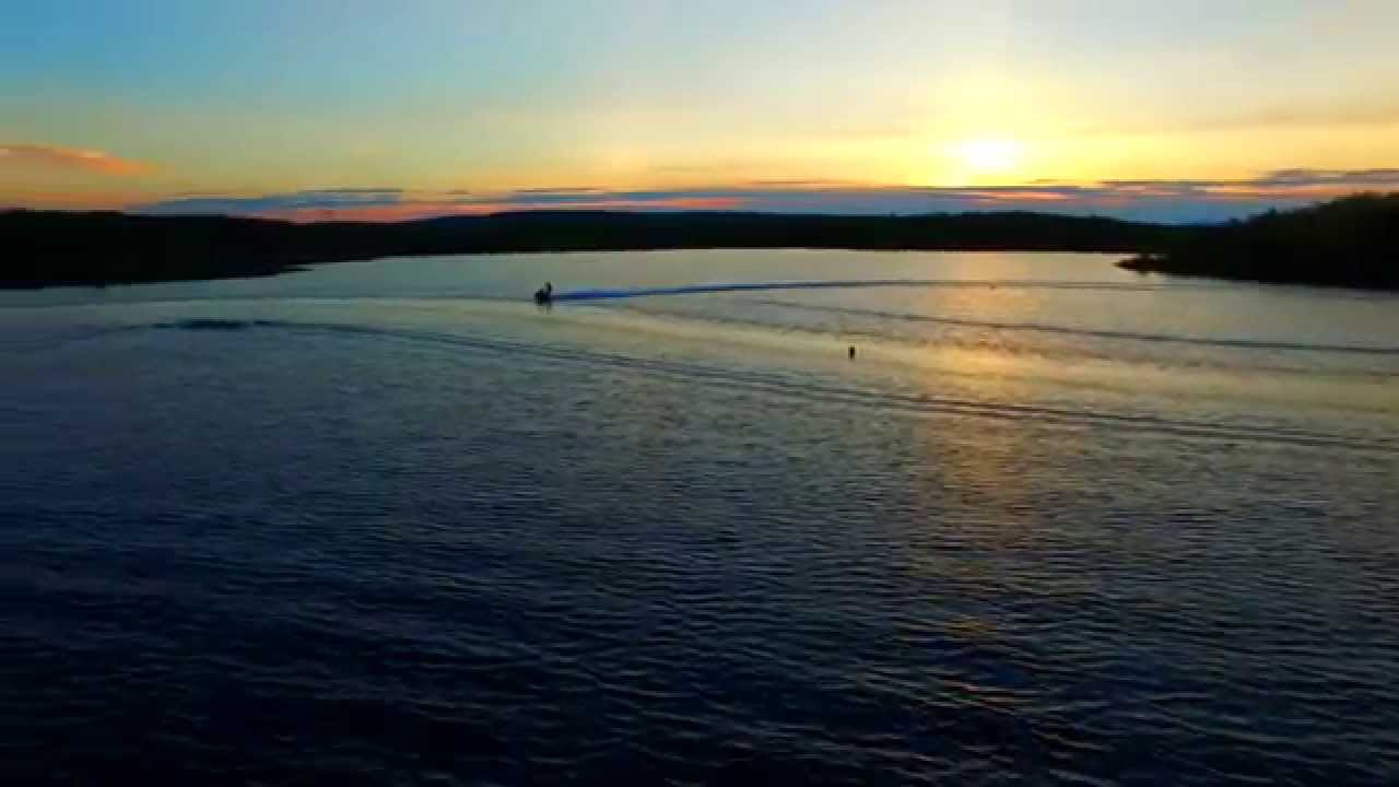 Snowmobile on water in Norway