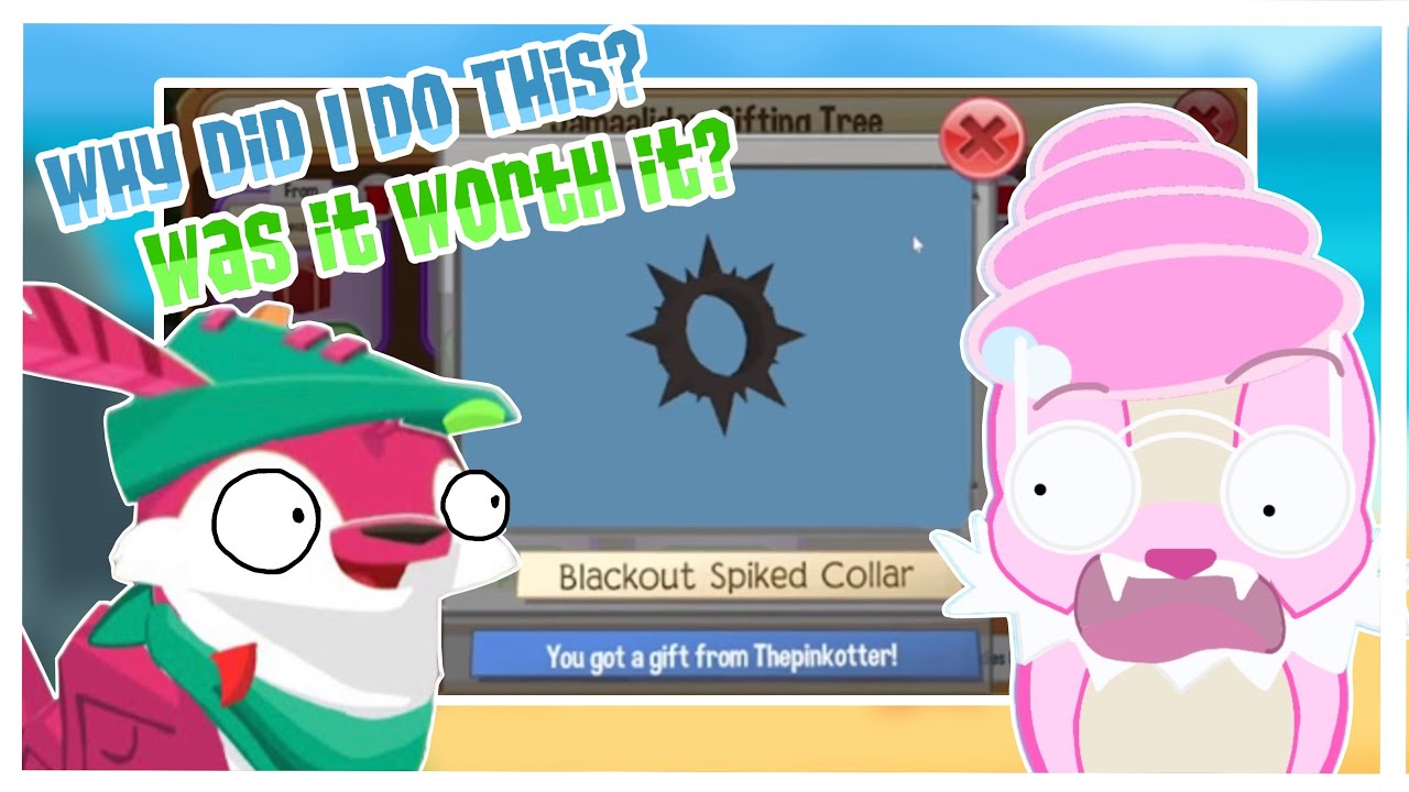I Gifted Kijjikon a Blackout Spiked Collar…  (Animal Jam)