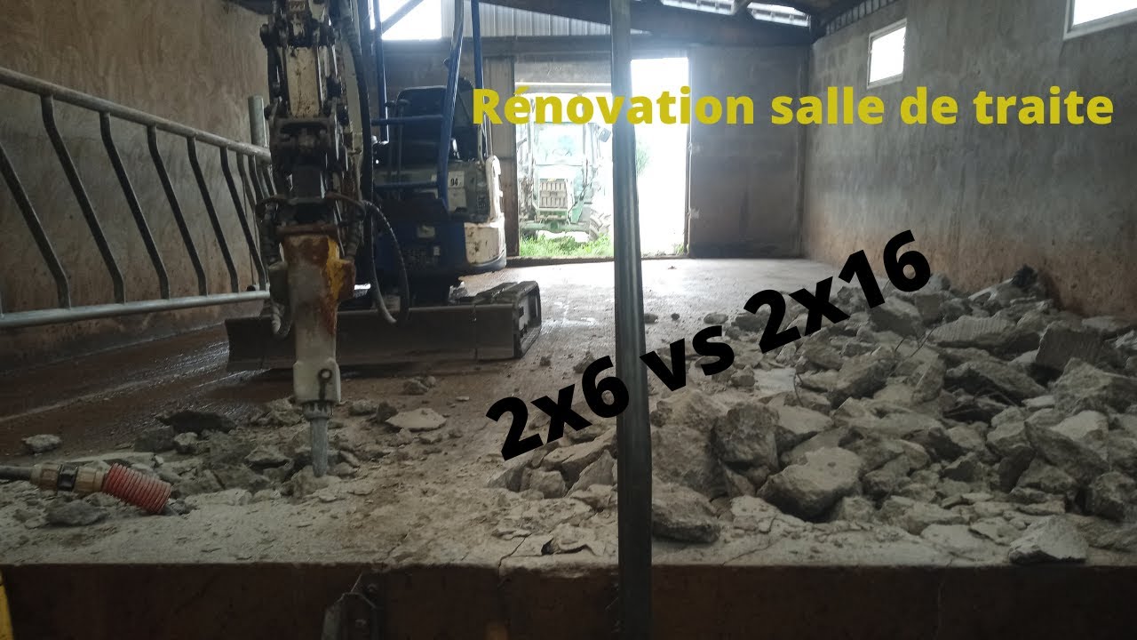 Rénovation salle de traite (2x6 EN 2x16)