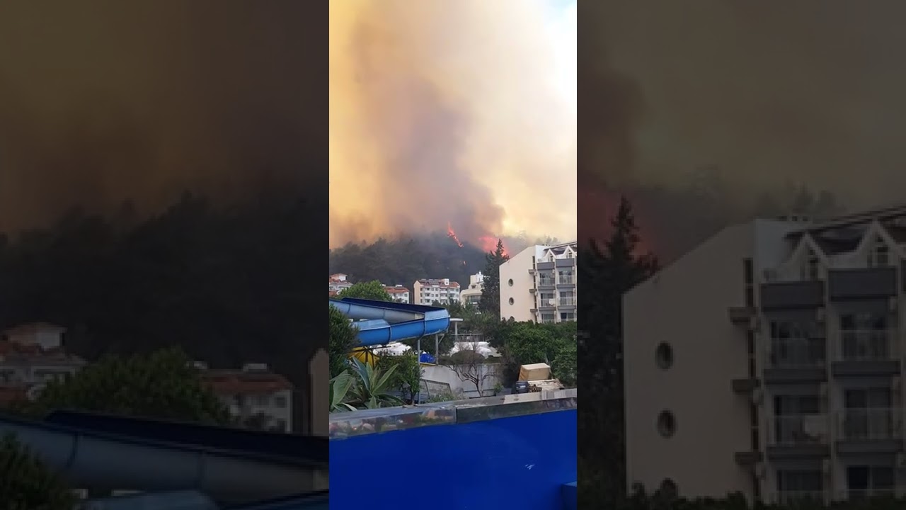 Forest fire in Turkey. Marmaris. 2021