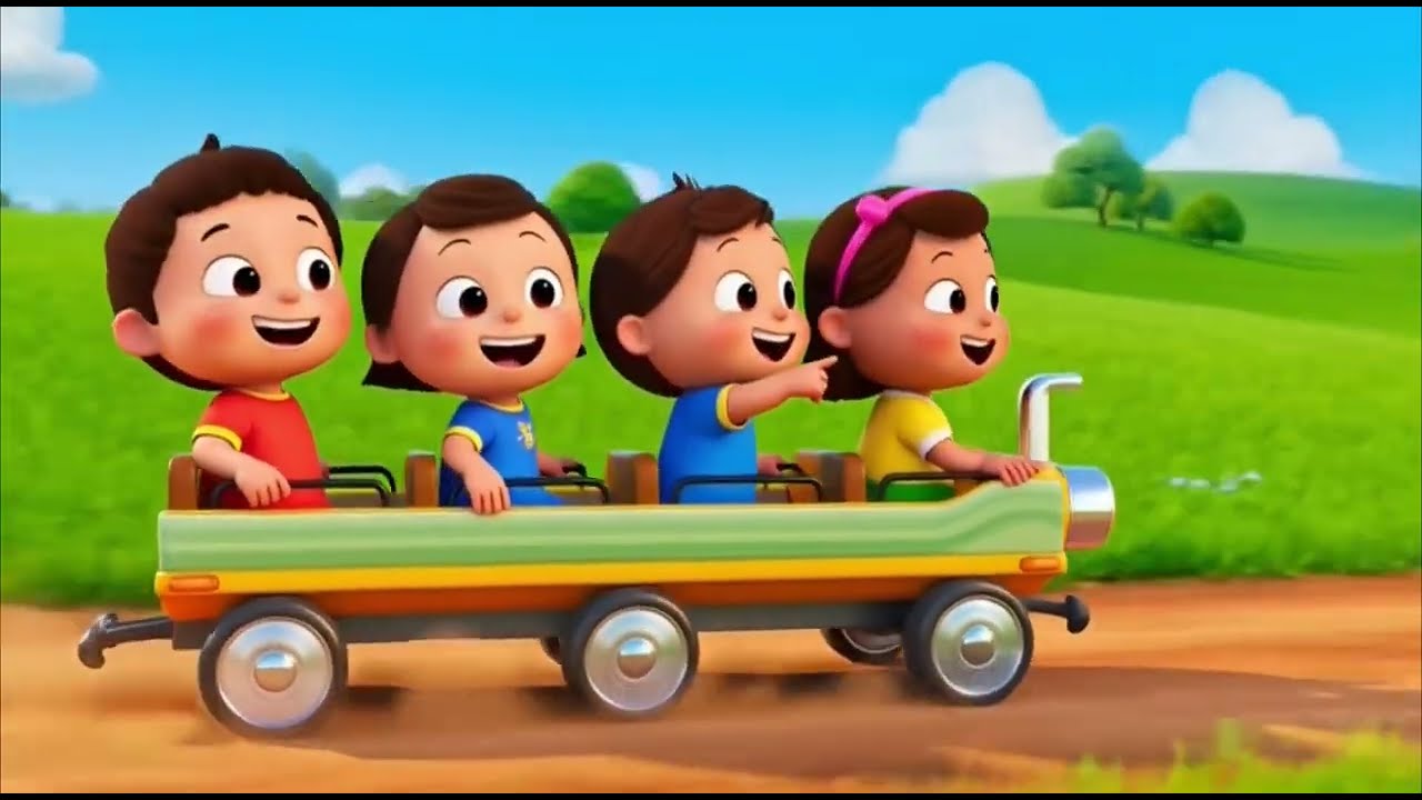 बचों की ट्रेन 🚂 aage dekhe #viral #youtube #kidscartoon #rhymes #kids #support #me #guys #subscriber