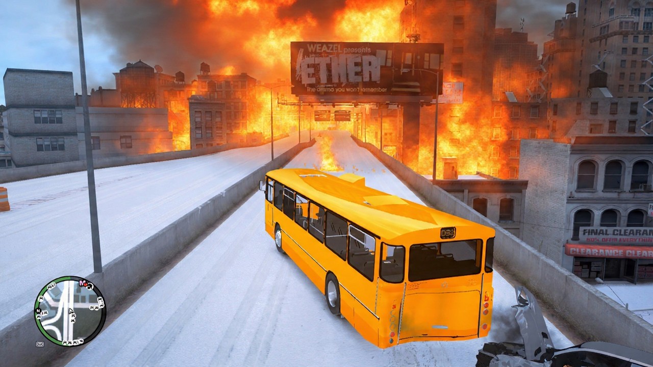 GTA 4 WINTER CRASH TEST OF REAL CARS #9