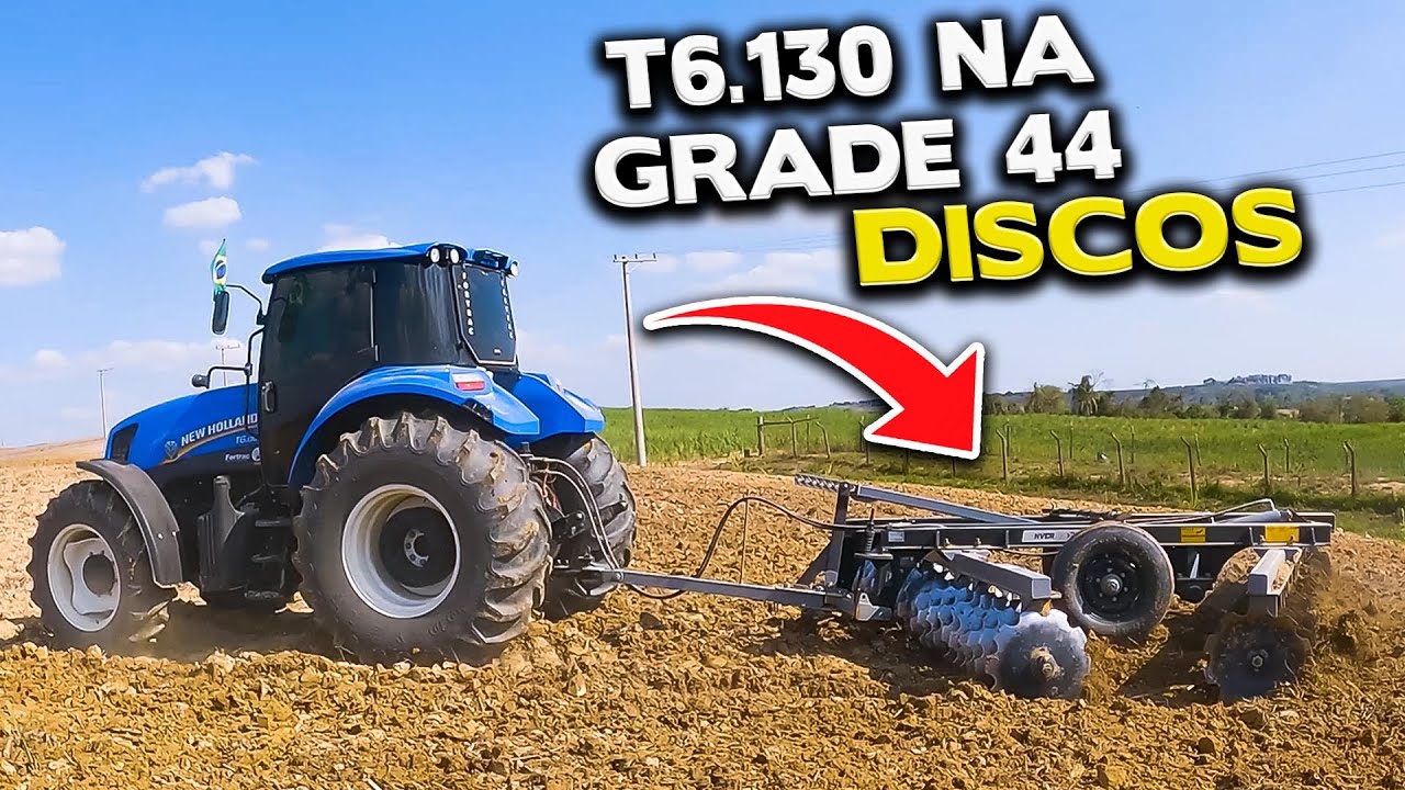 T6 PRIMEIRA VEZ NA GRADE NIVELADORA DE 44 DISCOS