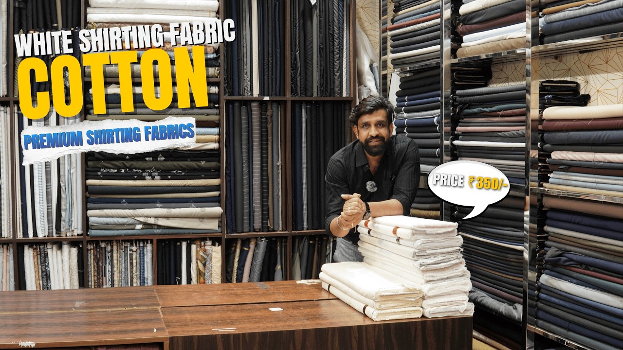 White Cotton Shirting Fabric | Premium Original Men&rsquo;s Wear Fabrics