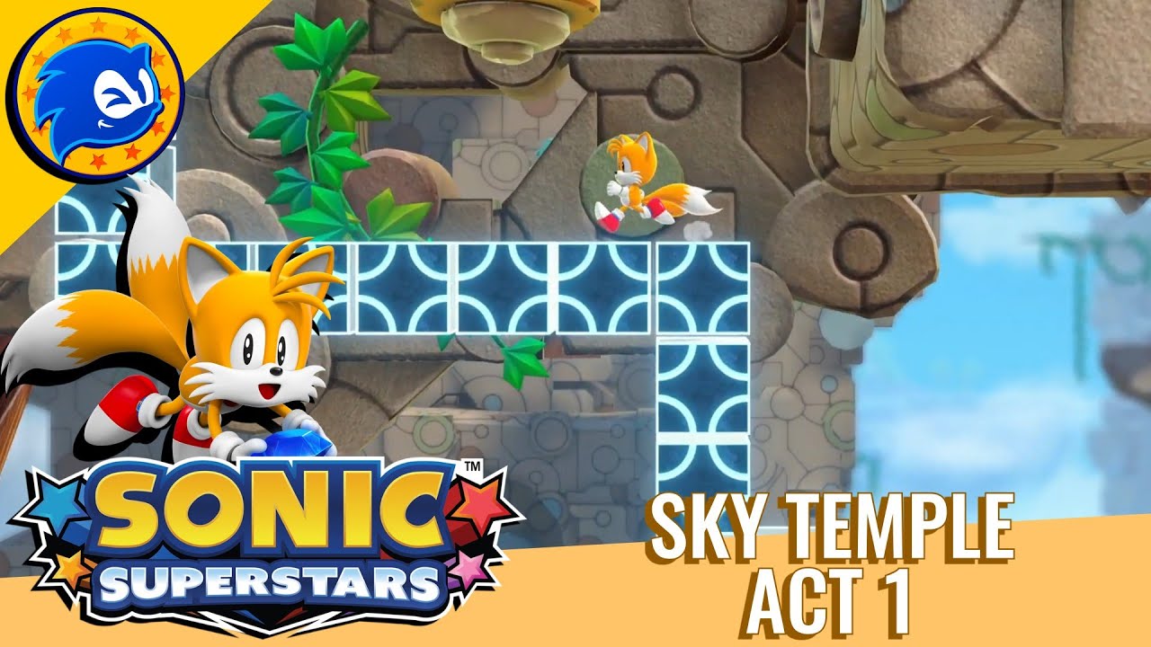 Sonic Superstars - Sky Temple Act 1 Gameplay