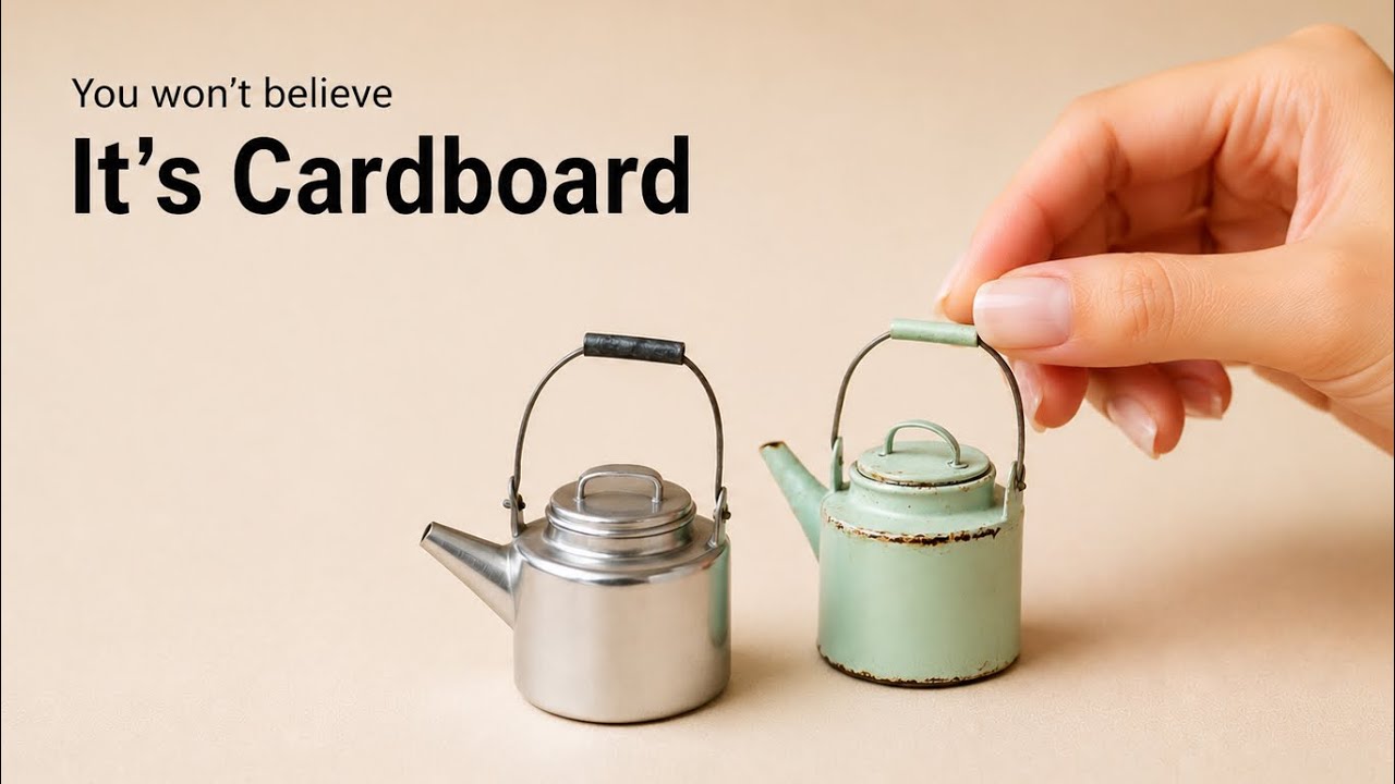 DIY Miniature Kettle – Looks Real, But It’s Just Cardboard!