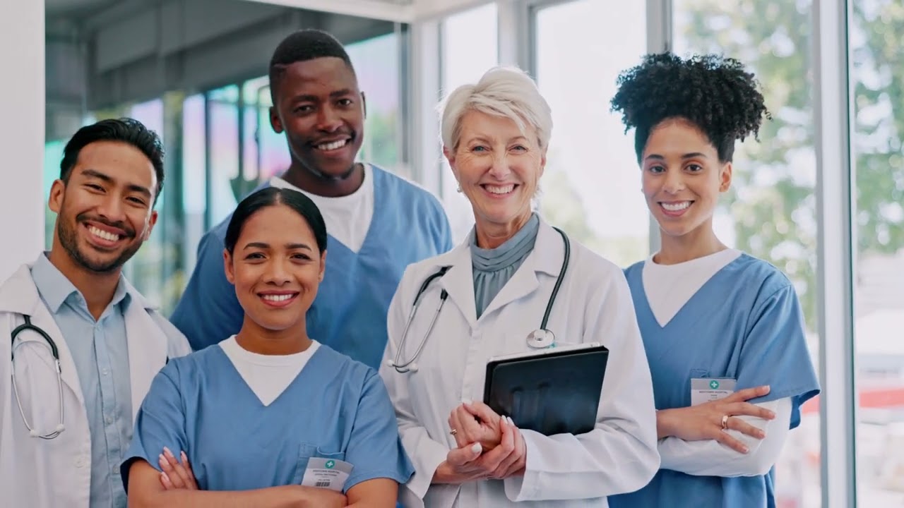 doctors smiling.Stock footage