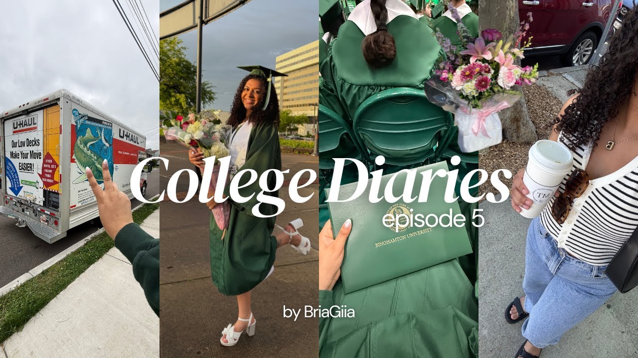 College Diaries Ep 5! I graduated + shopping hauls + grwm for graduation & more