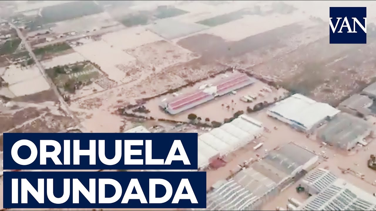 Imágenes aéreas de Orihuela inundada