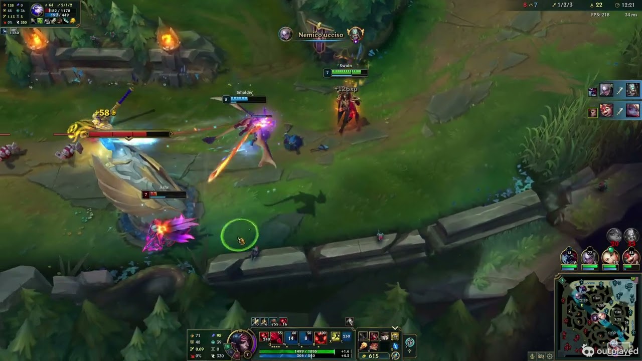 League of Legends Match 5 Supp Swain