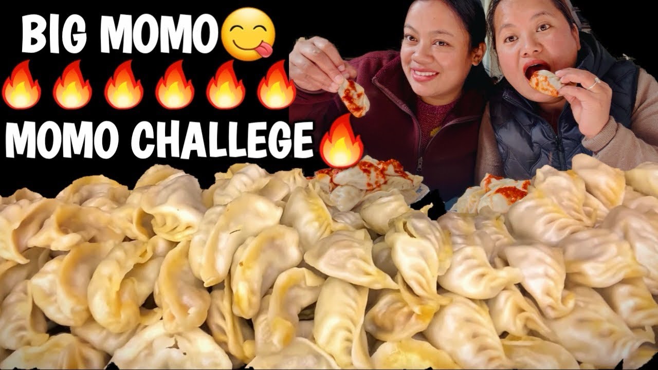 Thulo Thulo MOMO Eating Challenge с🥵Spicy 🔥Achar aaja bhane comment anusar challege