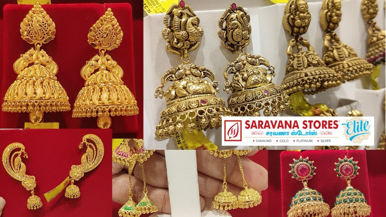 Gold & Antique Jhumka 😍✌️ Collections from Saravana Stores Elite Gold & Diamonds Tirunelveli 💯