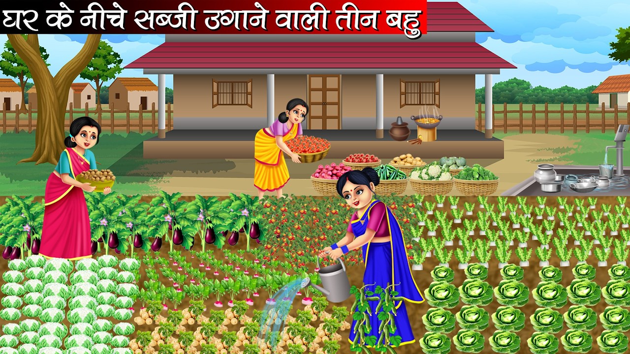घर के निचे सब्जी उगाने वाली तीन बहु | Ghar Ke Niche Sabji Ugane Wali Teen Bahu | Hindi Kahani