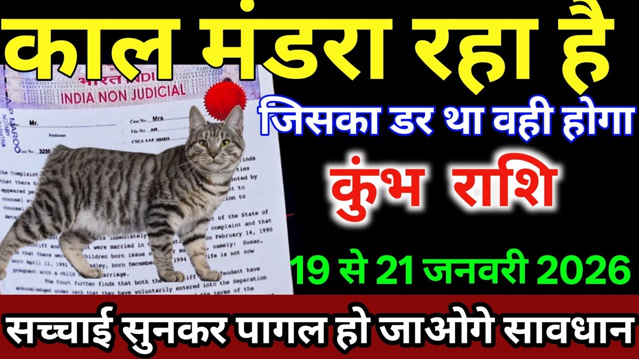 कुंभ राशि वालों 19 से 21 जनवरी काल मंडरा रहा है जिसका डर था वही होगा |#kumbhrashi