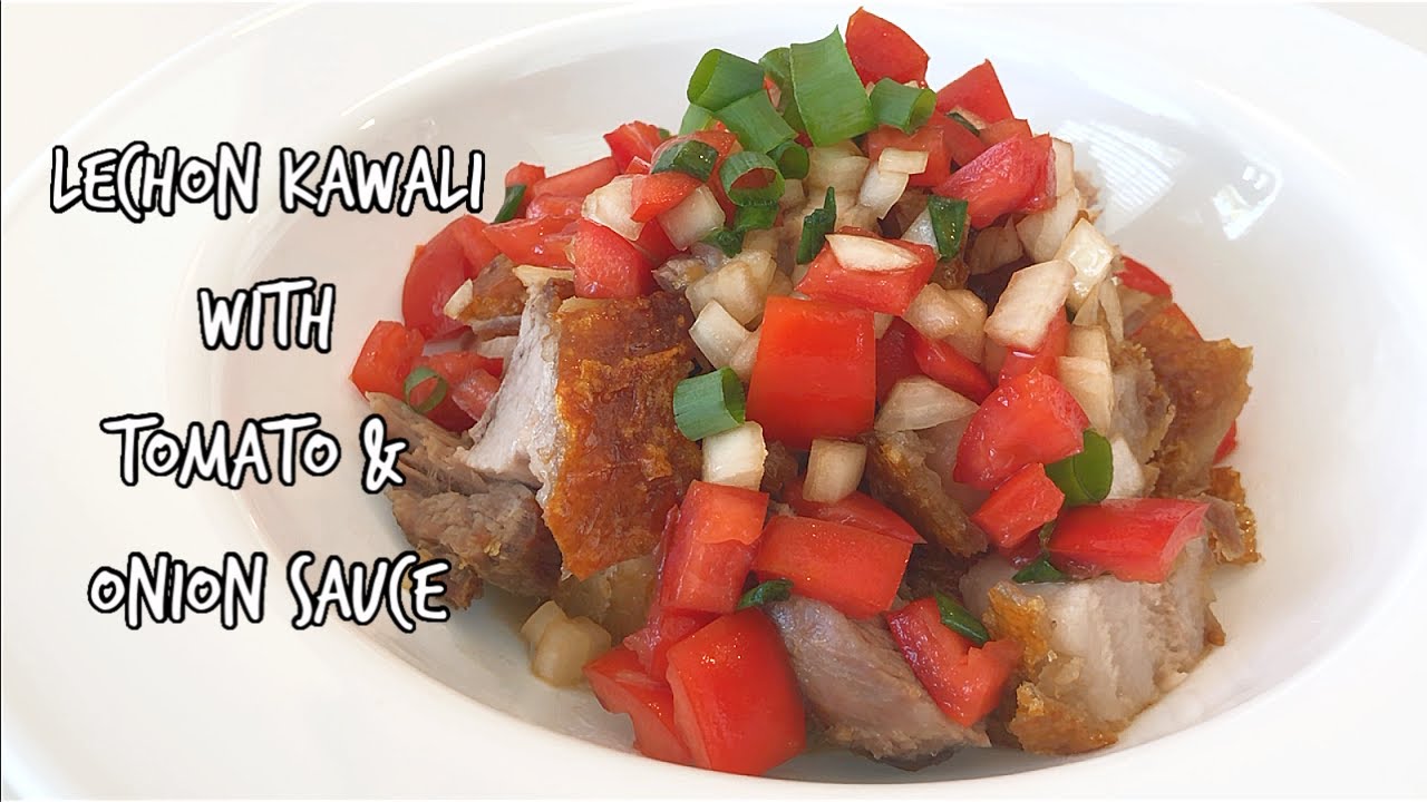 LECHON KAWALI WITH TOMATO & ONION SAUCE - MADE IN THE INSTANT POT AND AIR FRYER