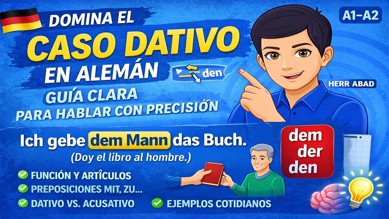 Domina el Caso Dativo en Alemán 🇩🇪 | Guía Clara para Hablar con Precisión (A1–A2)