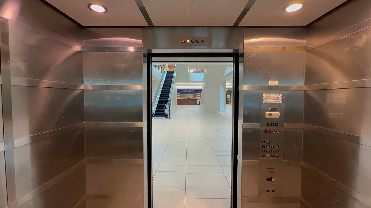 FINAL RIDE Scenic 1991 Montgomery Hydraulic Elevator at Lloyd Center Portland, OR