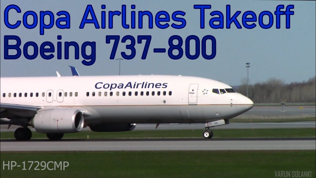 Copa Airlines Boeing 737-800 takeoff from Montreal