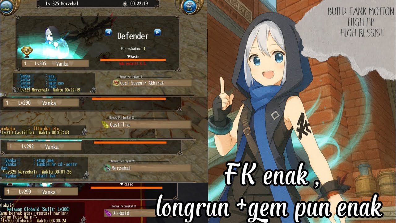 Build tank knuck motion ,high hp & high ressist .Toram online 