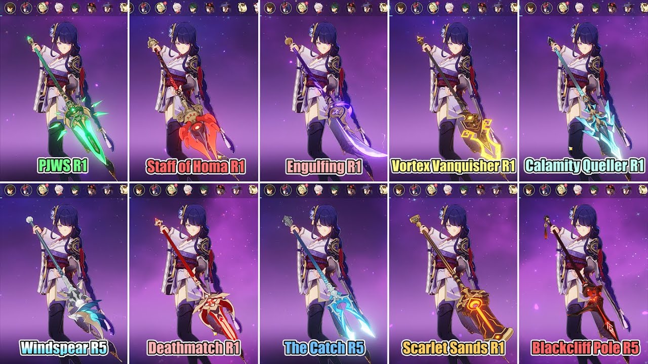 Raiden Shogun: Weapons Comparison | Genshin Impact