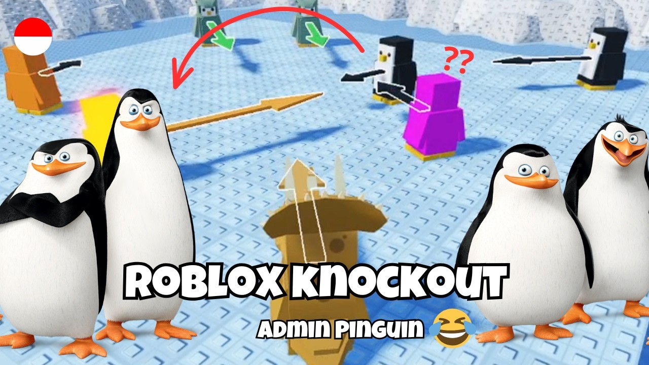 Nyobain GAME VIRAL di Roblox, admin pinguin jir -Roblox Knockout- (#robloxindonesia)