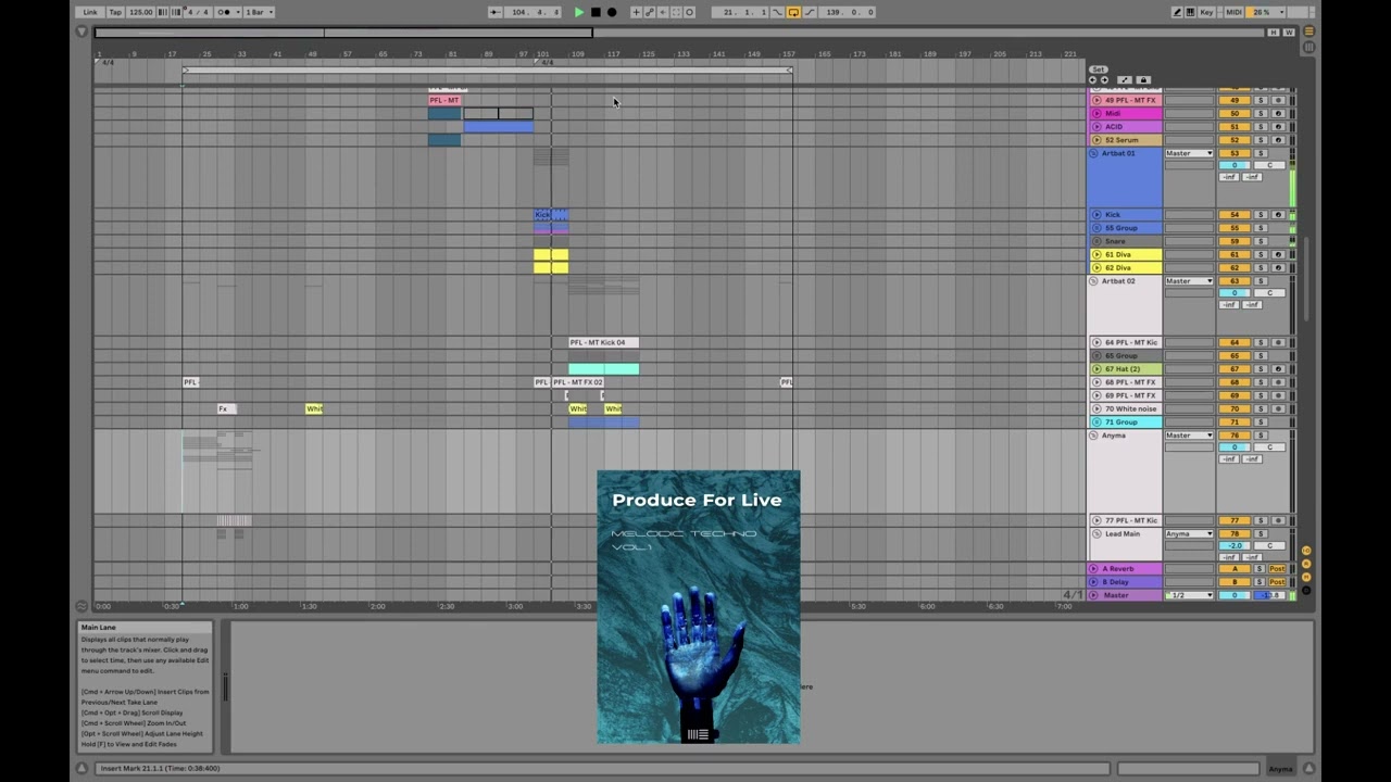 Produce For Live - Melodic Techno Vol.1 (Anyma, ARTBAT, Afterlife, Ableton Template)