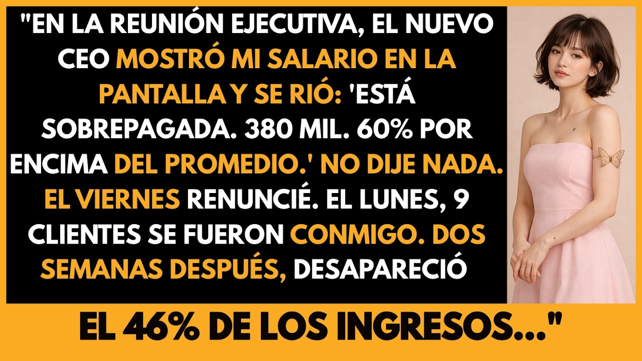 El nuevo CEO me llamó sobrepagado y compartió mi salario con todos, así que renuncié, 46% de...