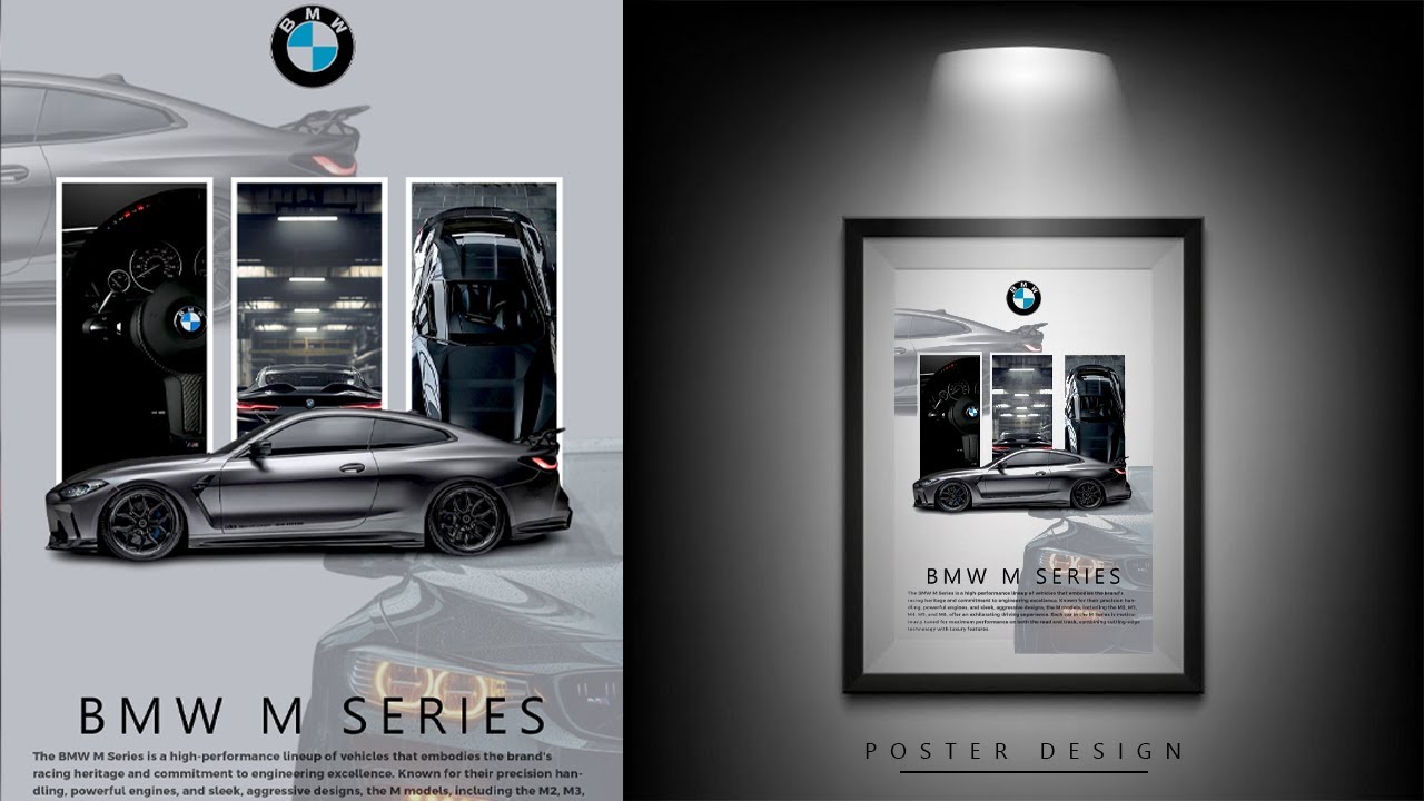 How to Design a BMW Car Poster in Photoshop | Step-by-Step Tutorial