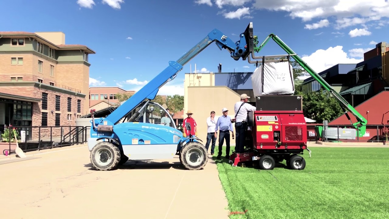 BrockFILL Field Build Timelapse - Organic Infill for Artificial Turf