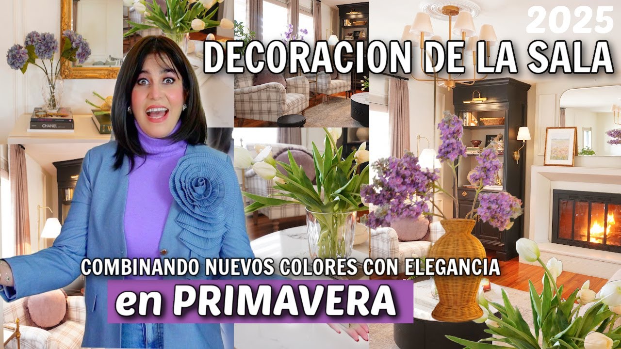 MEJORES IDEAS PARA DECORAR SALAS EN PRIMAVERA 💜 NUEVOS COLORES Y DECORACIÓN ELEGANTE de la SALA ✅
