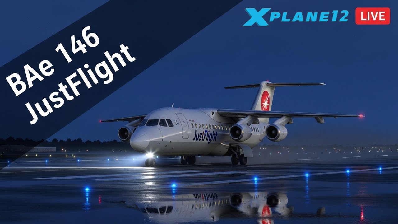 Flying the JustFlight BAe 146 in X-Plane 12 | Full Regional Jet Experience