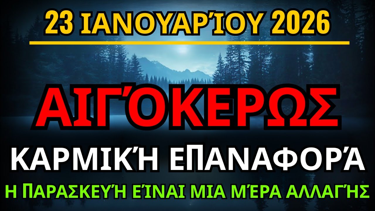 🔮Αιγόκερως♑ 23 Ιανουαρίου 2026 — Το Παρελθόν Κάρμα Τελειώνει & Οι Μελλοντικές Ευλογίες Αρχίζουν🌌✨