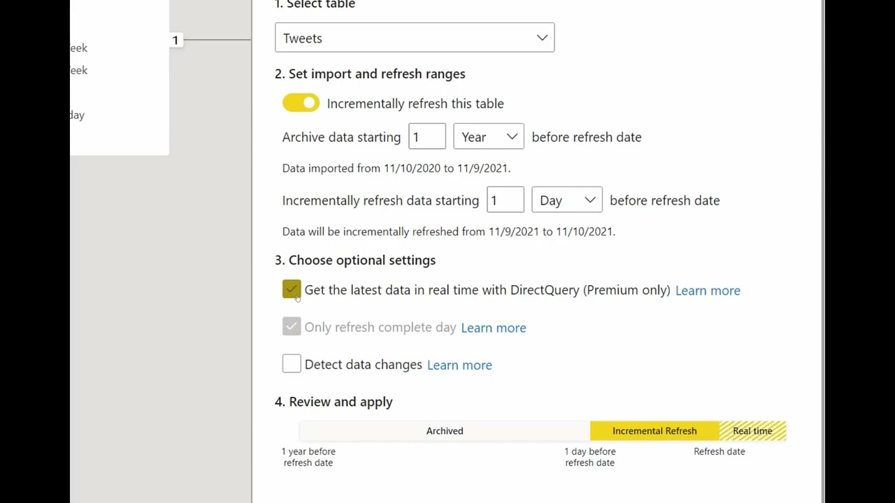 Learn about hybrid tables in Power BI premium
