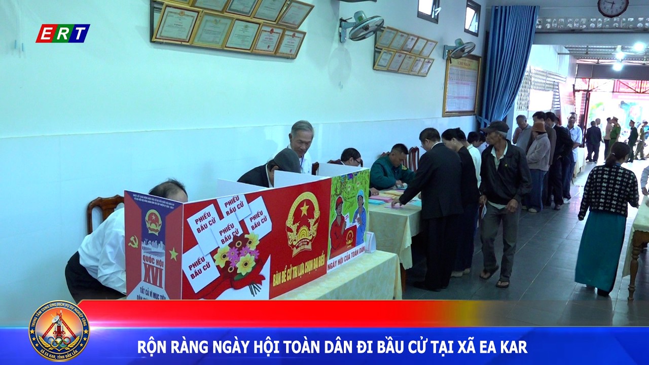 Rộn ràng Ngày hội toàn dân đi bầu cử tại xã Ea Kar, tỉnh Đắk Lắk