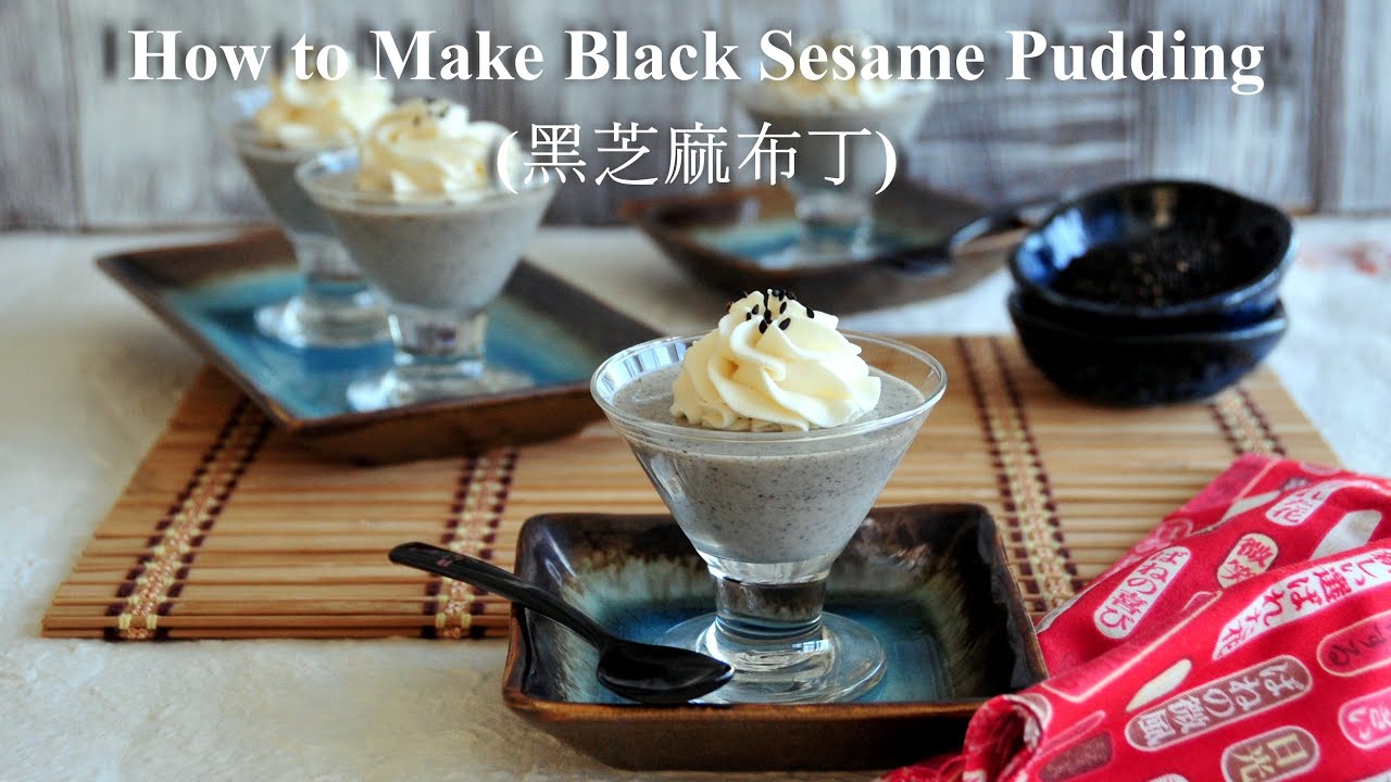 How to Make Black Sesame Pudding (黑芝麻布丁)