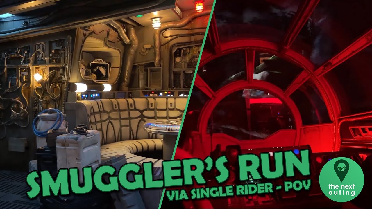 Millennium Falcon - Smugglers Run via Single Rider | On Ride POV | Disney's Hollywood Studios