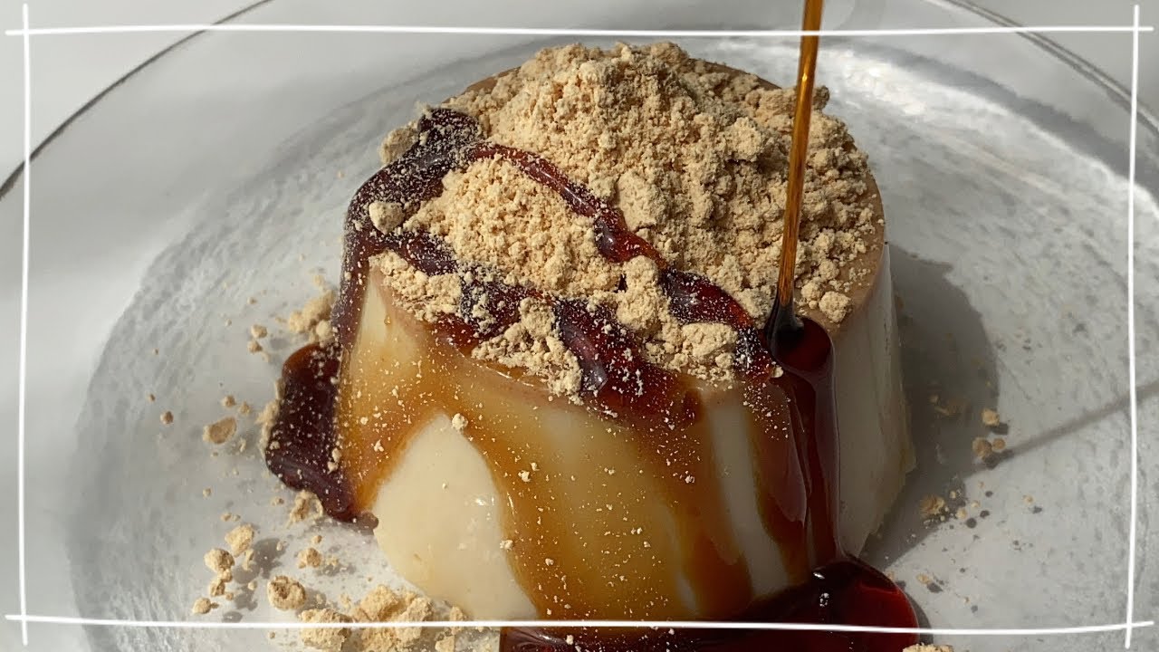 【材料4つ】ダイエットにも！豆乳きな粉プリン｜低糖質・ヘルシーおやつ｜Soybean flour pudding