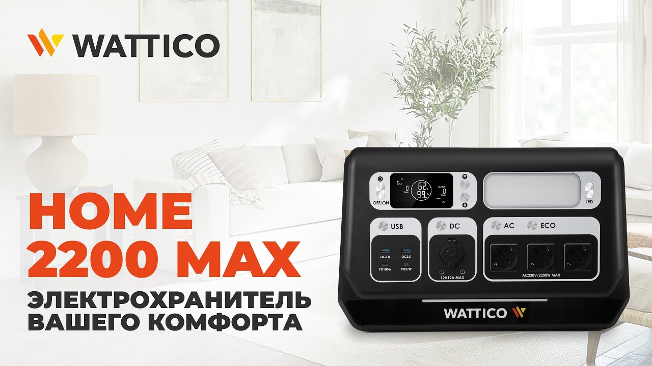 Обзор на Wattico Home 2200 MAX: электрохранитель домашнего комфорта с функцией ИБП