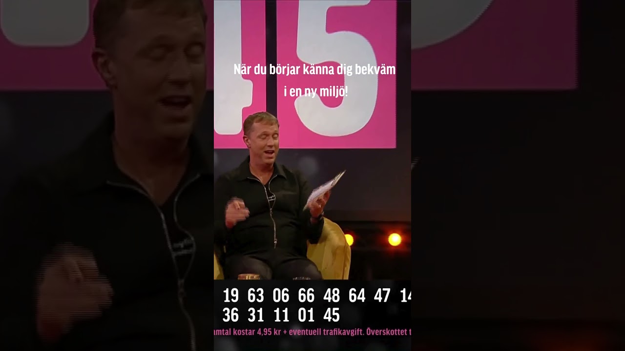 N&auml;r man blir bekv&auml;m i nytt s&auml;llskap? #bingolotto #danielnorberg