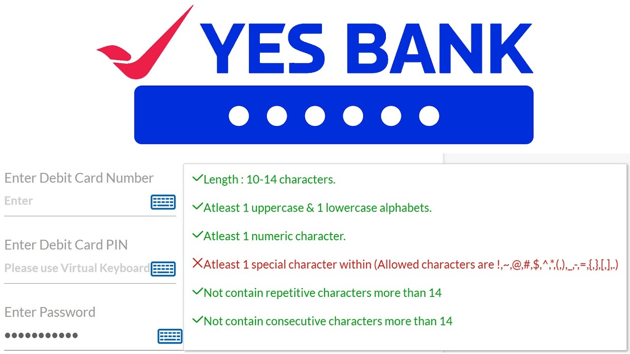 YES Bank Net Banking Password Not Working? Fix Special Character Error & Change Password Easily 🔐