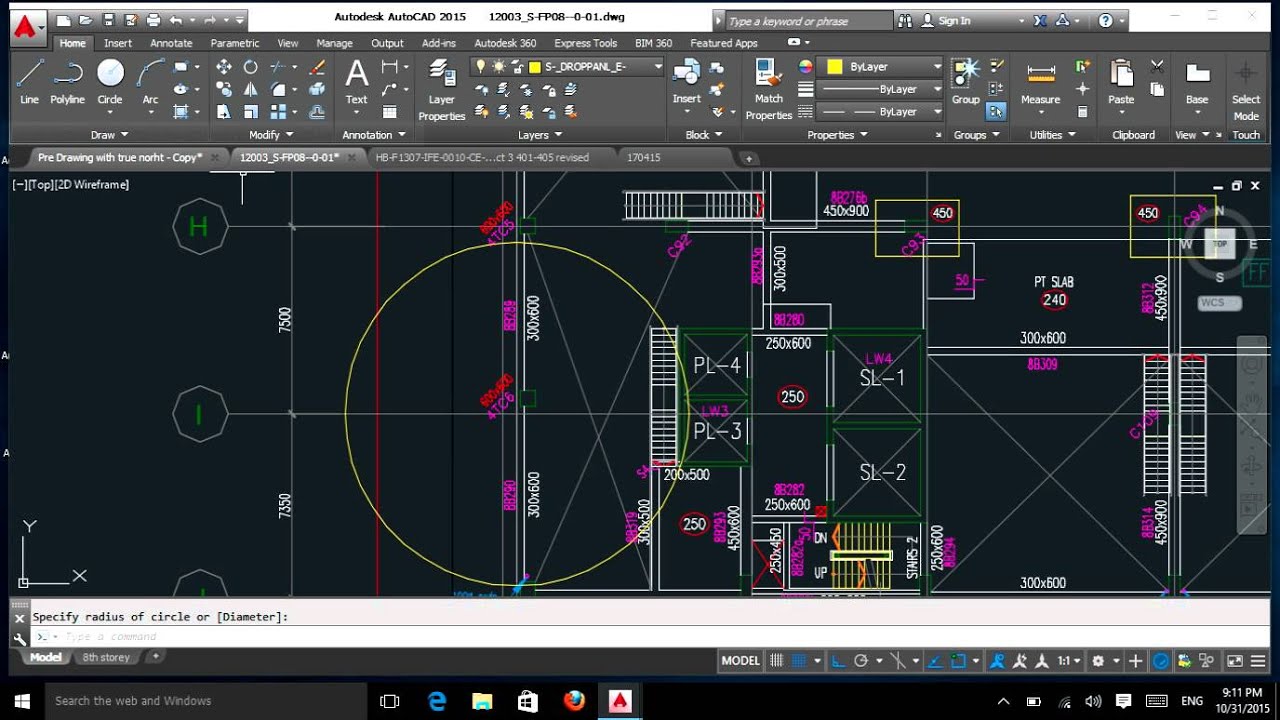 How to superimpose from precon drawing to plan drawing