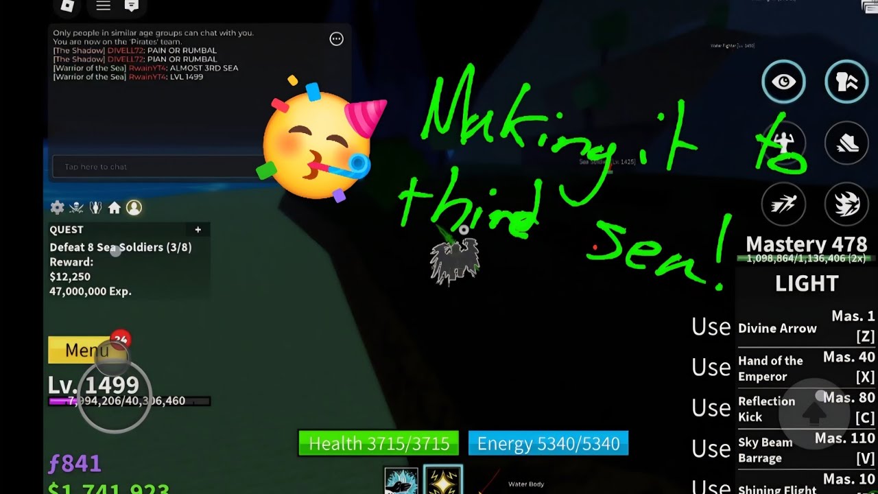 Making it to 3rd season in blox fruits! [Old footage]