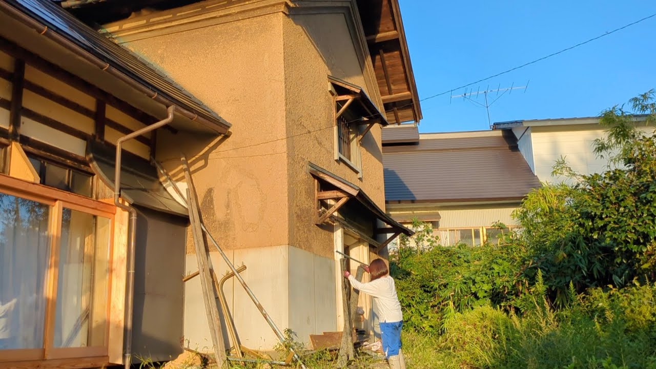 ＃５２ 明治時代の古民家を夫婦で再生｜晴れた日はここぞとばかりに外作業を進める｜移住して田舎暮らし