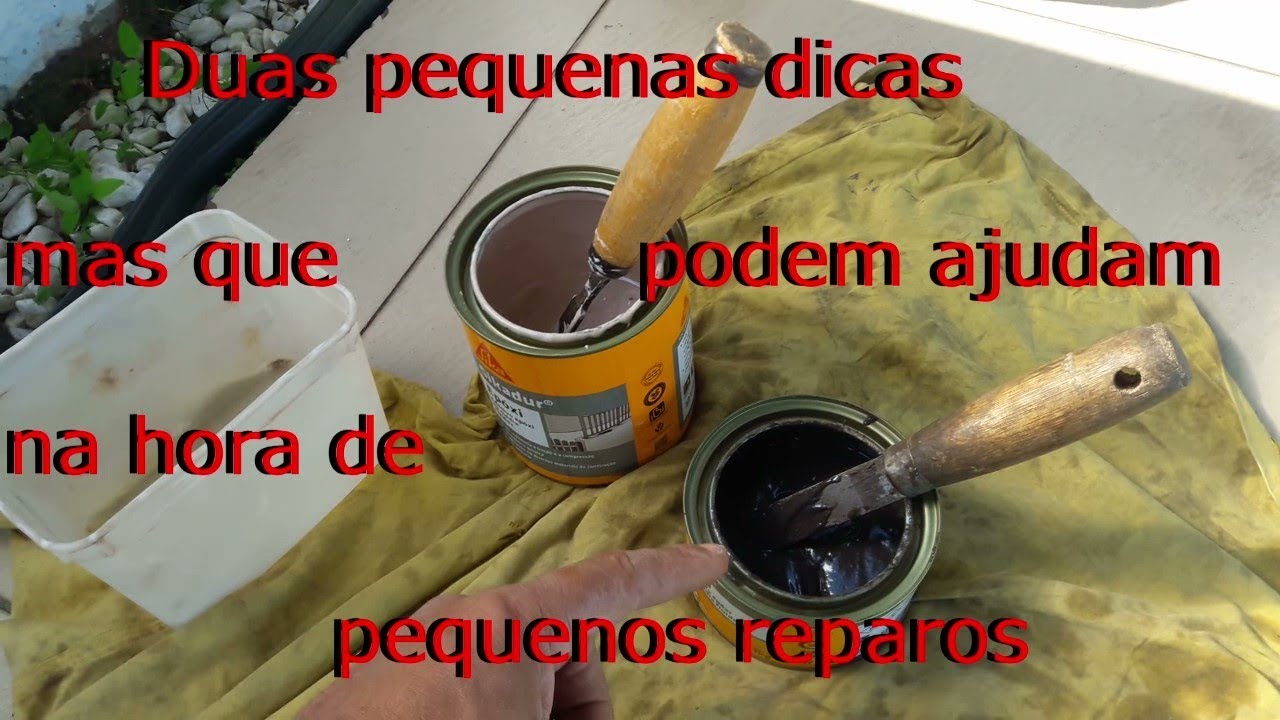 preparo da cola para colocação dos chumbadores de corrimao