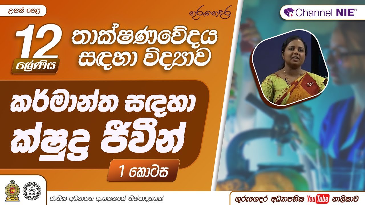 කර්මාන්ත සඳහා ක්ෂුද්‍ර ජීවීන් යොදා ගැනීම - 12 ශ්‍රේණිය (තාක්ෂණවේදය සඳහා විද්‍යාව)