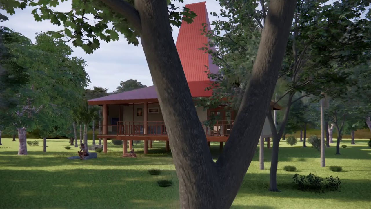 animasi konsep rumah sumba