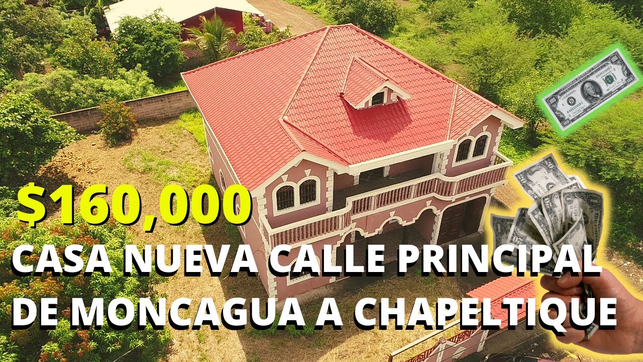 (NO DISPONIBLE) CASA NUEVA EN CALLE DE MONCAGUA A CHAPELTIQUE/$160,000/Wsapp: 503 7903 2250
