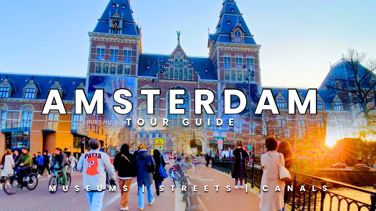 🇳🇱 AMSTERDAM CITY TOUR  GUIDE ALONG THE FAMOUS MUSEUMS, CANALS & LAVISH STREETS IN THE CITY HEART