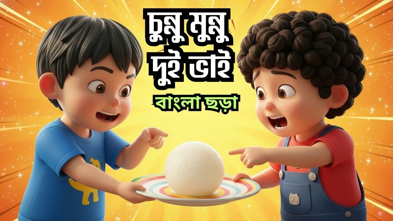 চুন্নু মুন্নু দুই ভাই 😄 | মজার বাংলা ছড়া গান | Sharing Moral Kids Song | 3D Cartoon